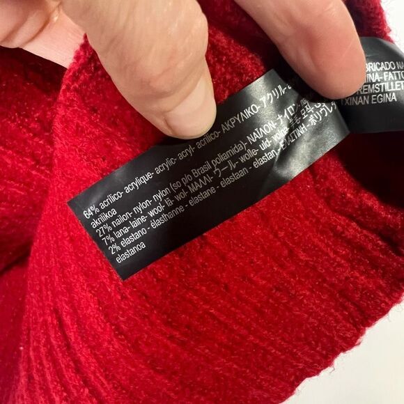 Zara Knit Red Soft Tunic Oversized Sweater - Picture 9 of 10